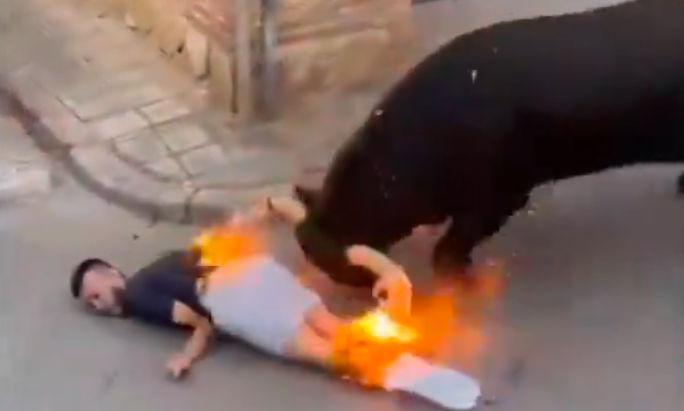 Cogida bous al carrer Puçol